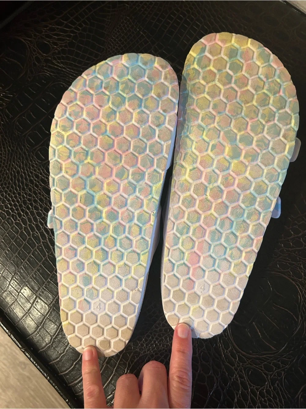 Cat and Jack Kids' Pastel Tie-Dye Buckle Sandals - size 4